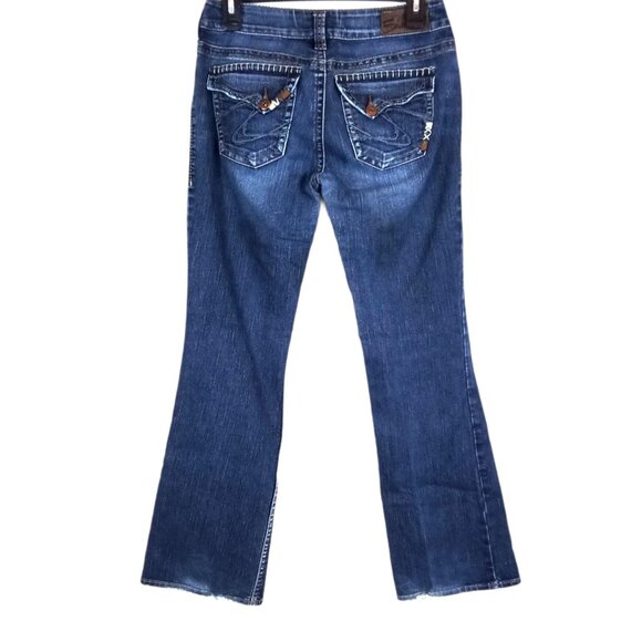 Silver Jeans Suki‎ Surplus Flap Pocket Thick Stitched Bootcut 28/32 - Picture 5 of 10